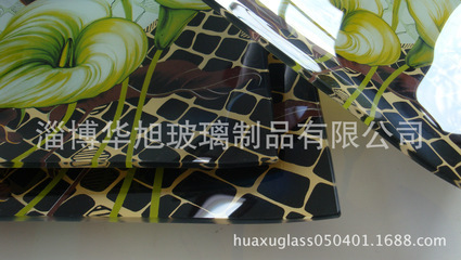 淄博华旭玻璃制品 专业厂家销售高品质钢化玻璃盘水果盘，价格优势显著
